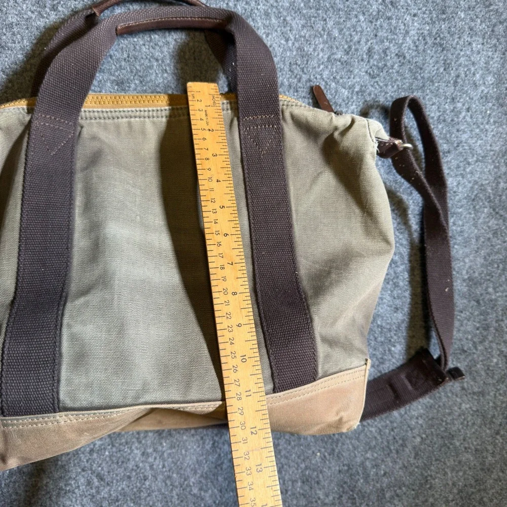 Property Of... Canvas Messenger Bag Unisex Olive Green Vintage Lightweight